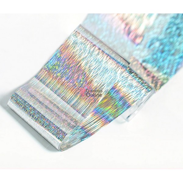 Folii de transfer, folie de unghii  Argintie cu Holograma F100